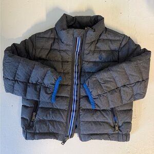 Ralph Lauren Kids Puffer Jacket - Dark Gray with Blue Details